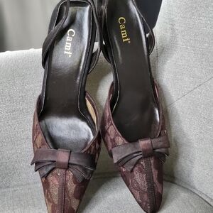 Cami Brown Women's Shoes with Bow Detail